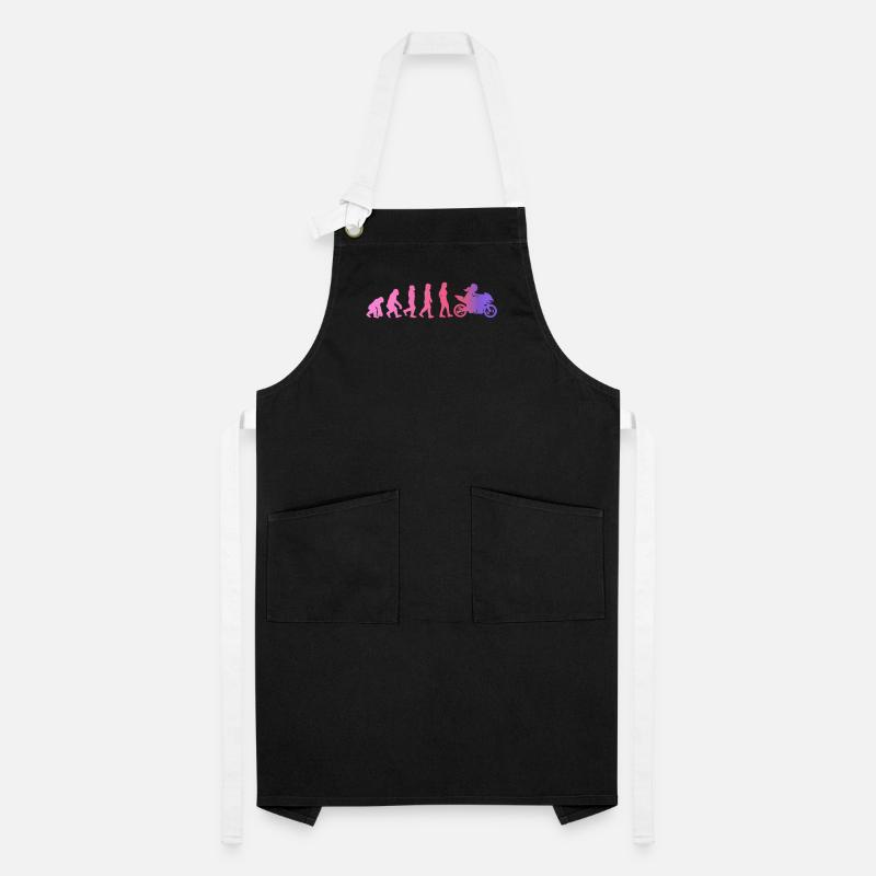 Motorcyclist Gift Biker Evolution Artisan Apron