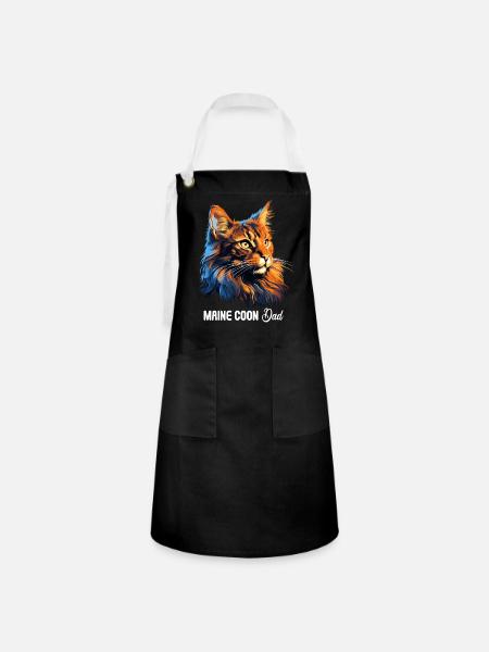 Maine Coon - Kontrastschürze - Schwarz/Weiß