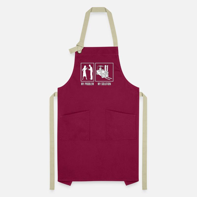 Forklift Operator My Problem My Pictogram Dad Mom Artisan Apron