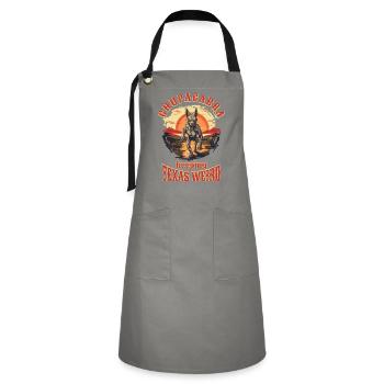 Cryptozoologists Chupacabra Creatures Funny - Artisan Apron - grey/black - Front - Zoe (177cm)