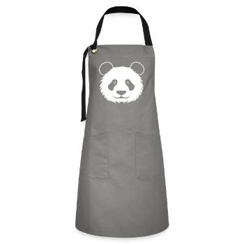 Panda Ours Panda géant japonais - Tablier contrasté - gris/noir - Devant - Zoe (177cm)