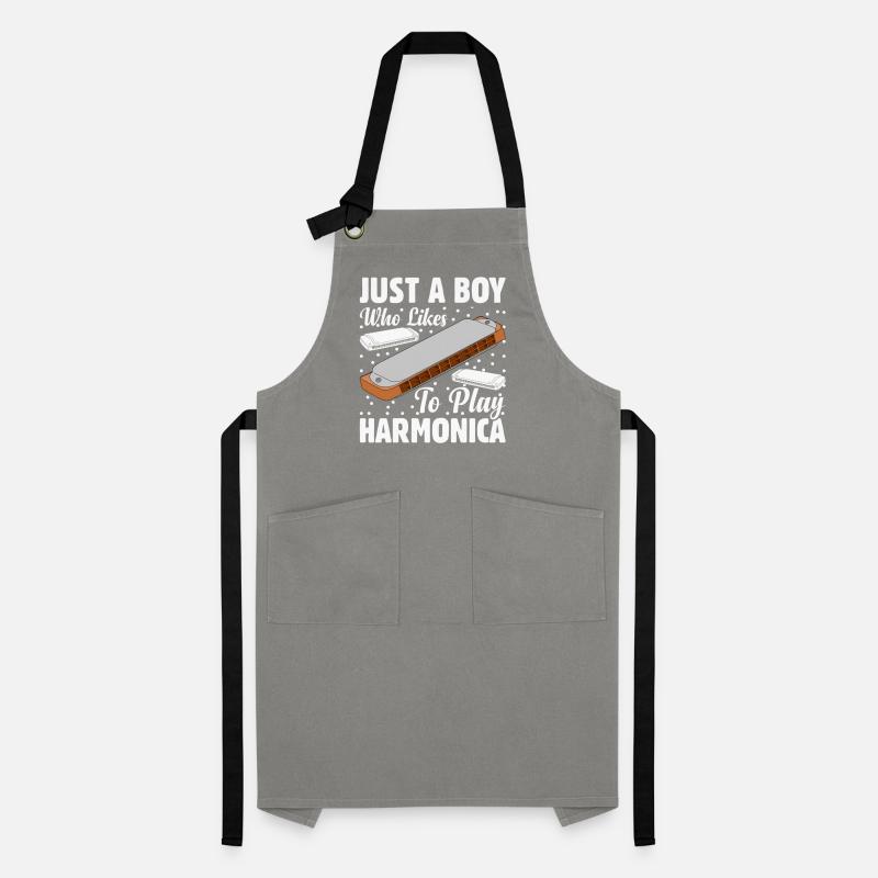 Just A Boy Who Likes To Play Harmonica - Harmonica Artisan Apron