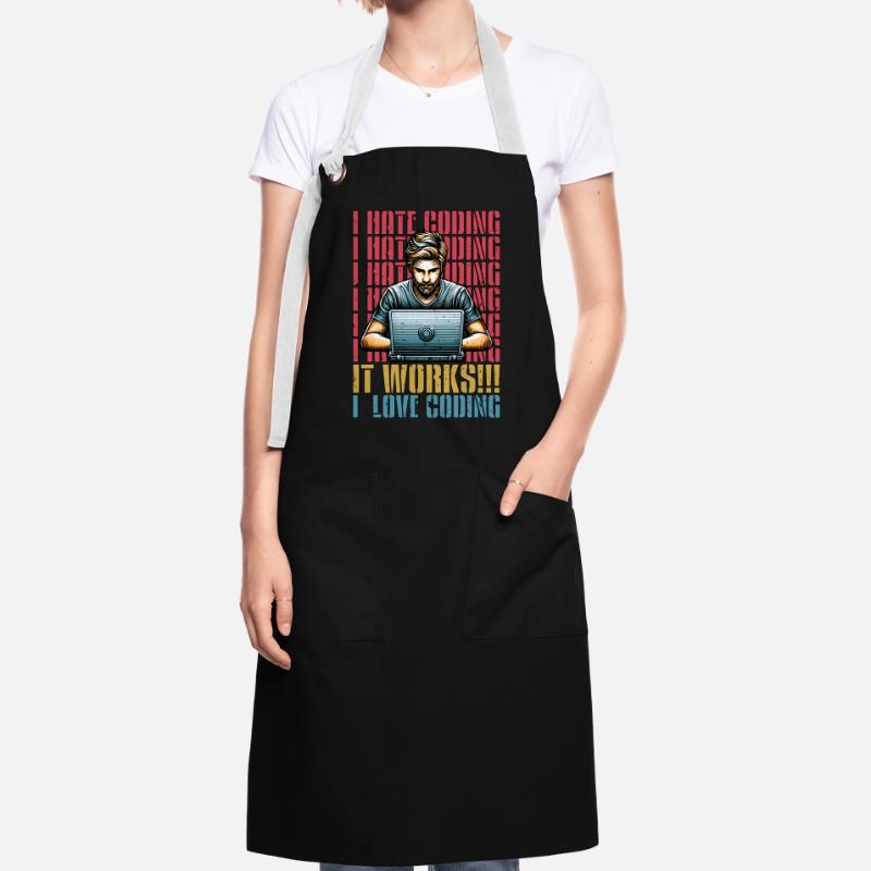 Coder I Hate Coding Developer Technology Coders Kontrastschürze