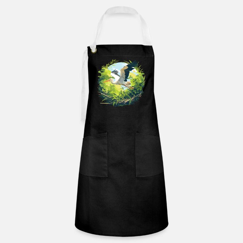 Storks Stork - Artisan Apron - black/white