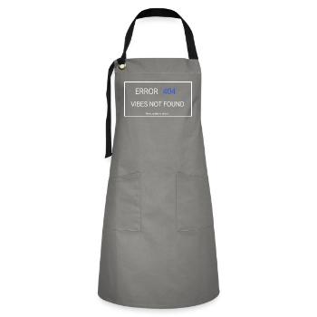 Vibes not found - Artisan Apron - grey/black - Front - Zoe (177cm)
