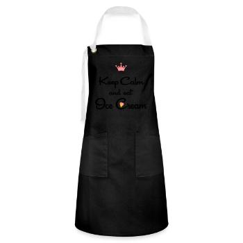 crème glacée - Tablier contrasté - noir/blanc - Devant - Zoe (177cm)