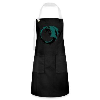 dragon_002 - Artisan Apron - black/white - Front - Zoe (177cm)