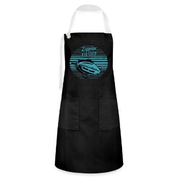 Zeppelin Fan - Artisan Apron - black/white - Front - Zoe (177cm)