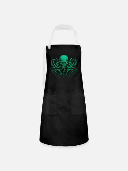 Cthulhu - Kontrastschürze - Schwarz/Weiß