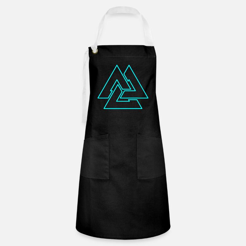Odins Valknut - Tablier contrasté - noir/blanc