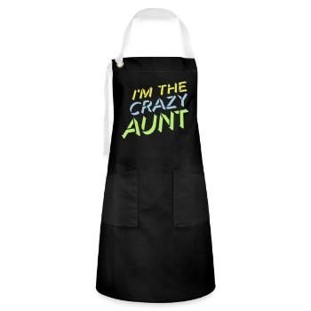 à The Crazy Aunt - Tablier contrasté - noir/blanc - Devant - Zoe (177cm)