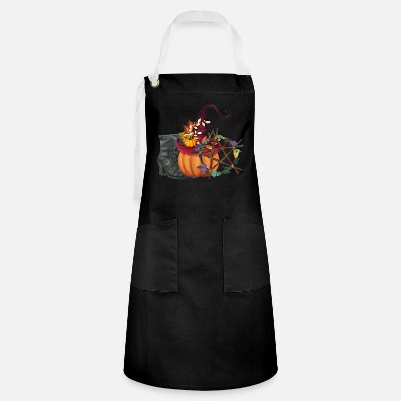 Wicca workshop - Artisan Apron - black/white
