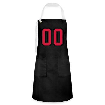 00 sports jersey football number - Kontrastschürze - Schwarz/Weiß - Vorne - Zoe (177cm)