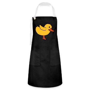 Cartoon duck cute chick - Artisan Apron - black/white - Front - Zoe (177cm)