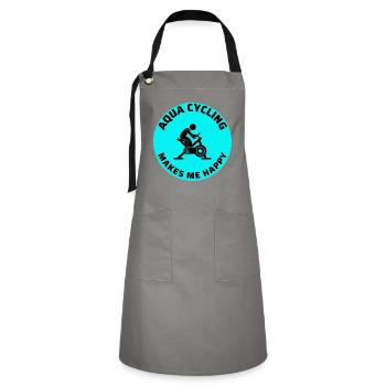 Aqua Cycling Swimming Pool Fitness Training Coach - Artisan Apron - grey/black - Front - Zoe (177cm)