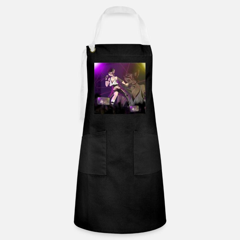 Ruby with background - Artisan Apron - black/white