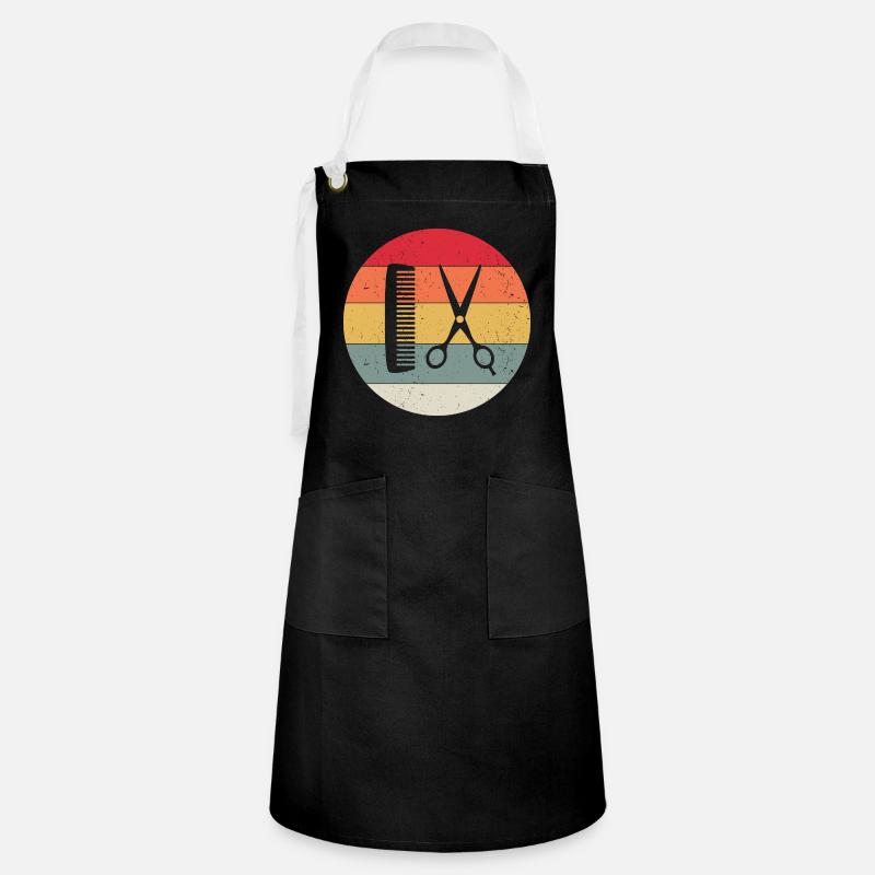 Barber - Artisan Apron - black/white