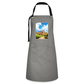 Castilla Y Leon Spain Vintage Travel Poster WPA - Artisan Apron - grey/black - Front - Zoe (177cm)