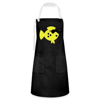 Blindfisch / blind fish (2c) - Artisan Apron - black/white - Front - Zoe (177cm)