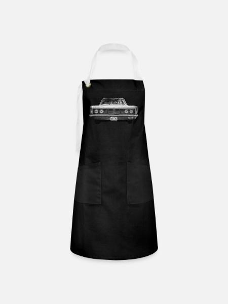 Merc - Kontrastschürze - Schwarz/Weiß
