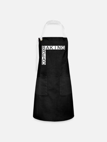 Baking Bread - Kontrastschürze - Schwarz/Weiß