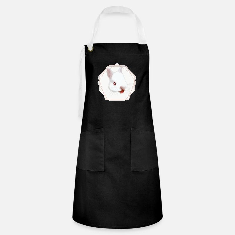 Raspberry Nom - Artisan Apron - black/white