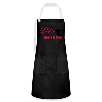 where is love - Artisan Apron - black/white - Front - Zoe (177cm)