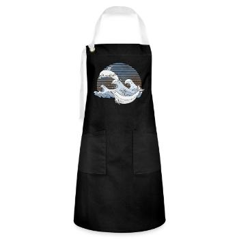 Dolphins - Artisan Apron - black/white - Front - Zoe (177cm)