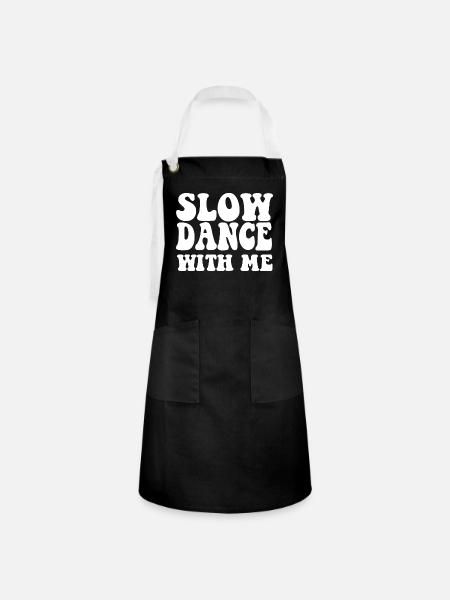 Slow Dance With Me - Kontrastschürze - Schwarz/Weiß