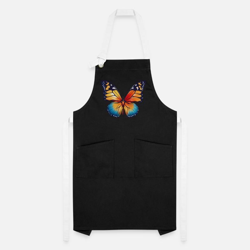Belle idée cadeau papillon Tablier contrasté