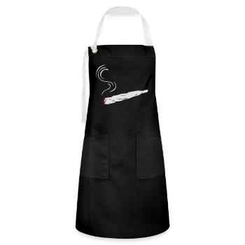 Kiffen joint design - Artisan Apron - black/white - Front - Zoe (177cm)