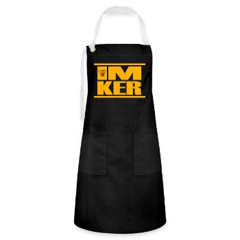 imker honigdealer let it bee - Kontrastschürze - Schwarz/Weiß - Vorne - Zoe (177cm)