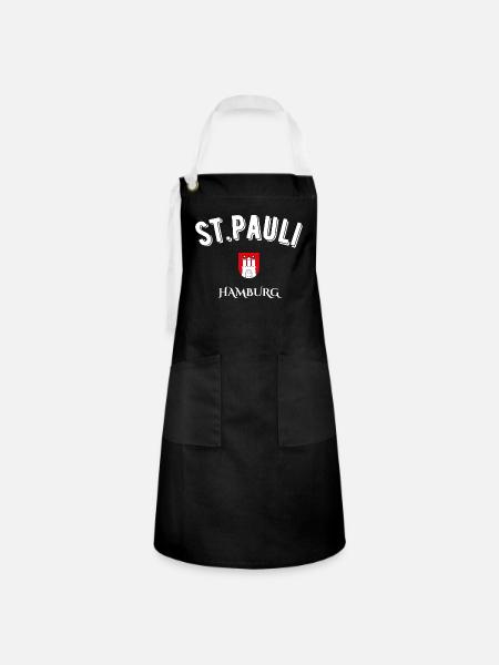 St. Pauli Hamburg - Kontrastschürze - Schwarz/Weiß