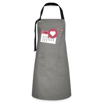 Calendar Like icon - Artisan Apron - grey/black - Front - Zoe (177cm)