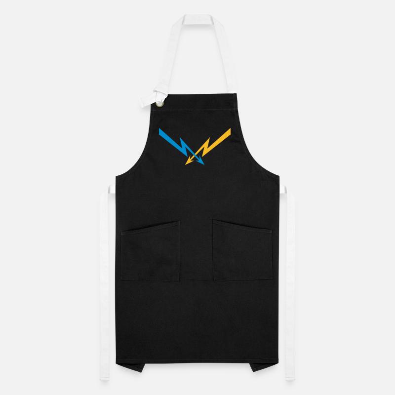 2 flashes pattern electric current energy starkstro Artisan Apron