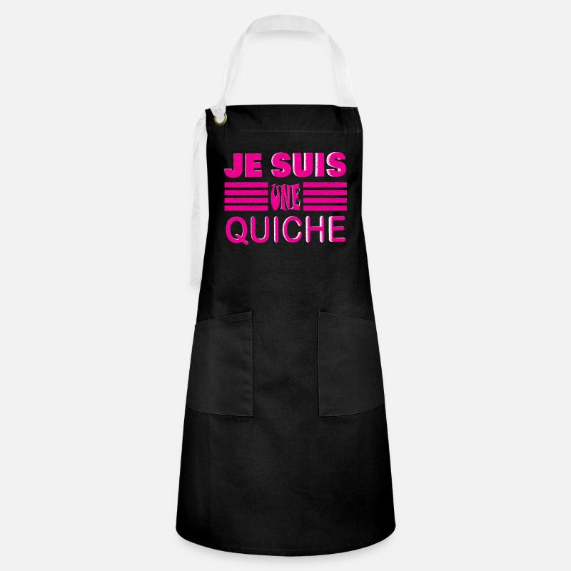 JE SUIS UNE QUICHE - Tablier contrasté - noir/blanc