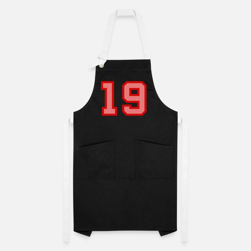 Cool Retro Retrostyle Numéro de maillot numéro de dos Tablier contrasté