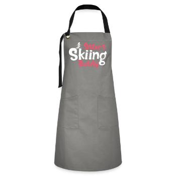 Funny Ski Lovers Graphic for Sisters - Artisan Apron - grey/black - Front - Zoe (177cm)