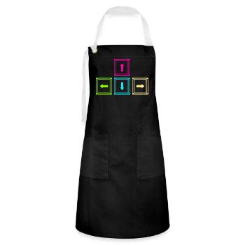 Gaming Computer Gamer Gaming Gamer - Artisan Apron - black/white - Front - Zoe (177cm)