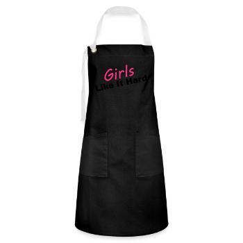 Girls - Kontrastschürze - Schwarz/Weiß - Vorne - Zoe (177cm)