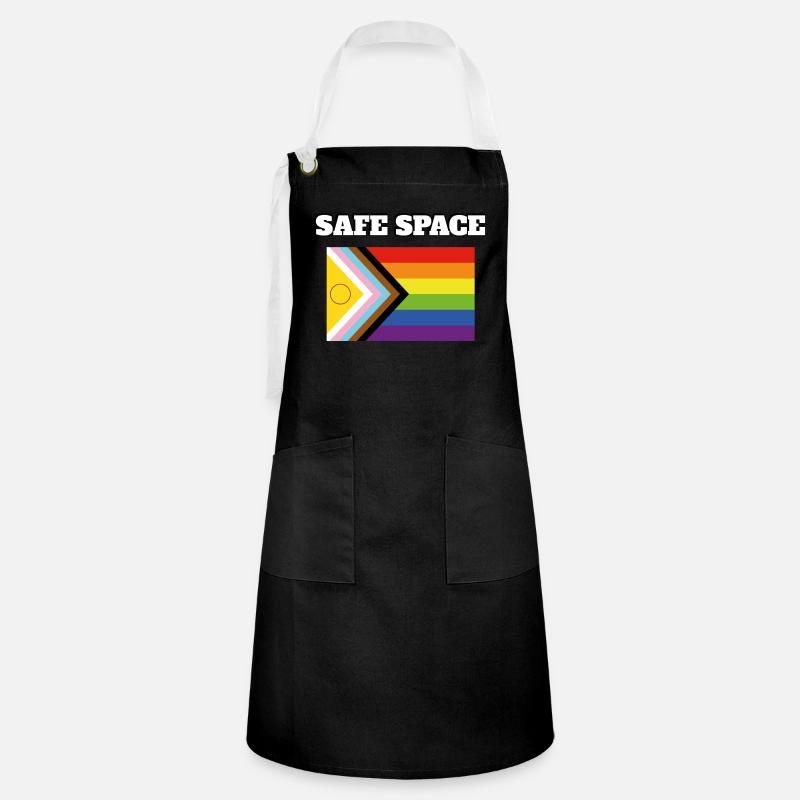 Inclusive Pride Pride SAFE SPACE - Artisan Apron - black/white