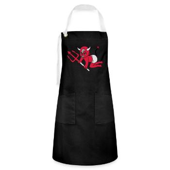 evil devil demon hell devil satan crawling pacifie - Artisan Apron - black/white - Front - Zoe (177cm)