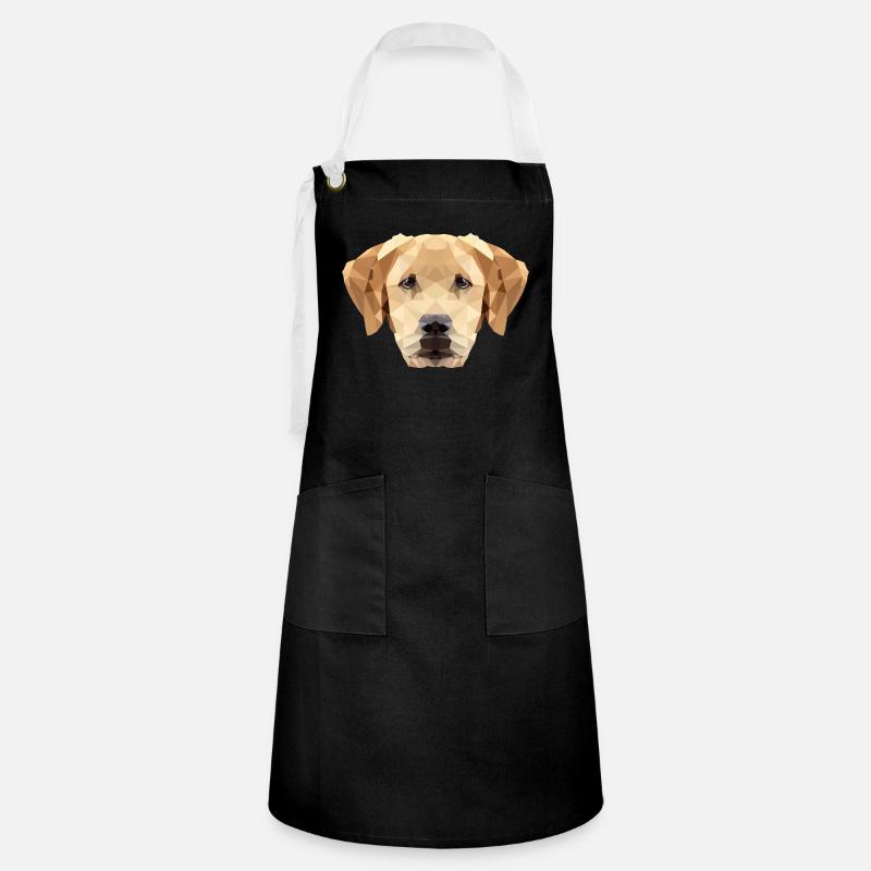 Dog Labrador Polygon - Artisan Apron - black/white