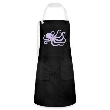 octopus - Kontrastschürze - Schwarz/Weiß - Vorne - Zoe (177cm)