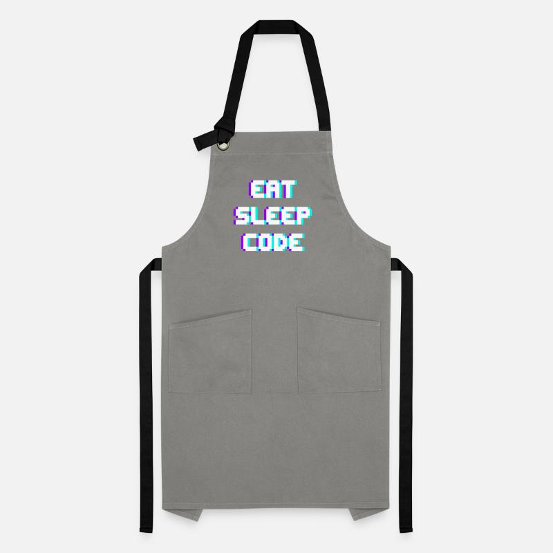 EAT SLEEP CODE Programmierer Coder Motto Kontrastschürze