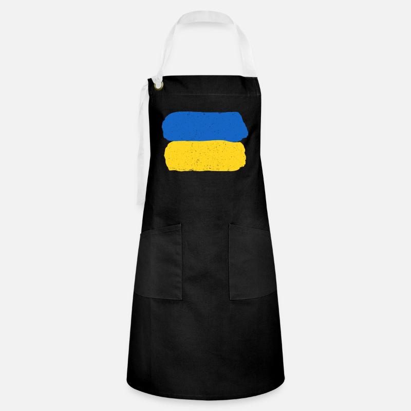 Rester avec l’Ukraine - Tablier contrasté - noir/blanc