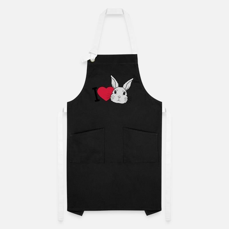J’adore les lapins Logo Tablier contrasté