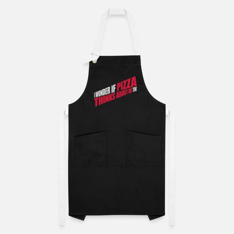 pizza thinks about me Artisan Apron