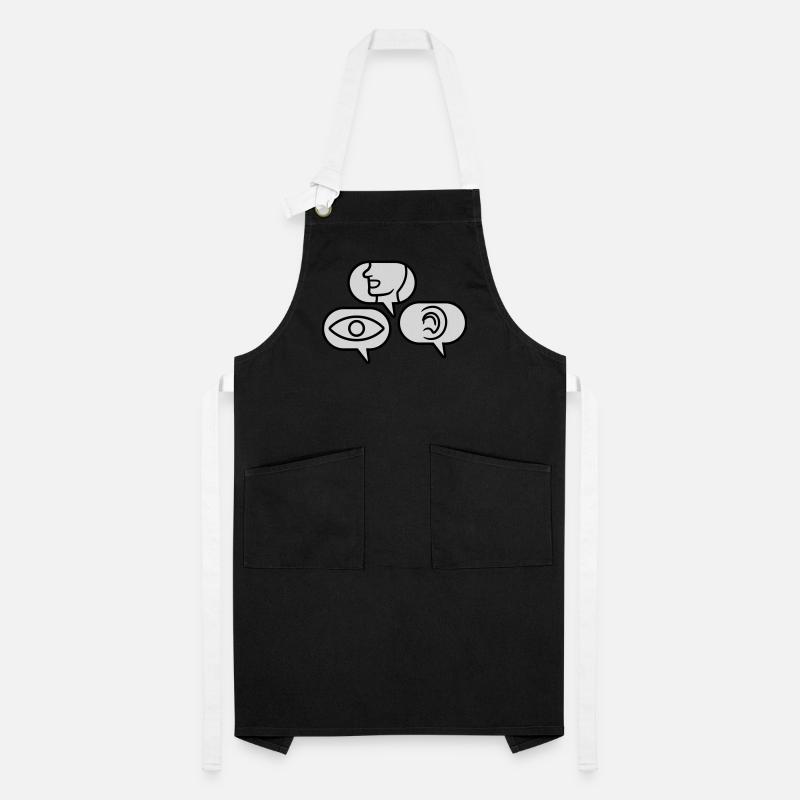 See Speak Hear Speech bubbles Artisan Apron