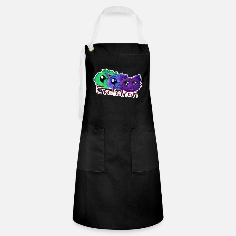 Evolution of nan0 - Artisan Apron - black/white